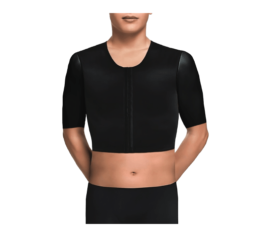 Corset Gynécomastie Court avec Manches
